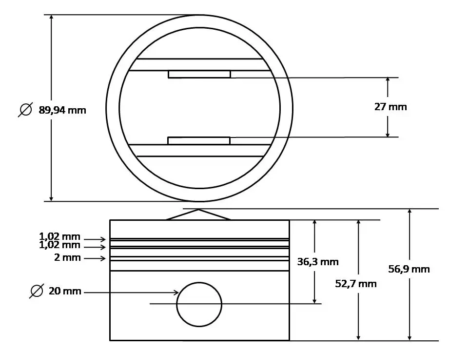 set of 8 New Mahle piston for Ford Cosworth V8