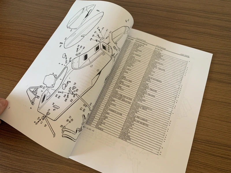 Dallara 397 - 1997 Catalogue des pièces détachées