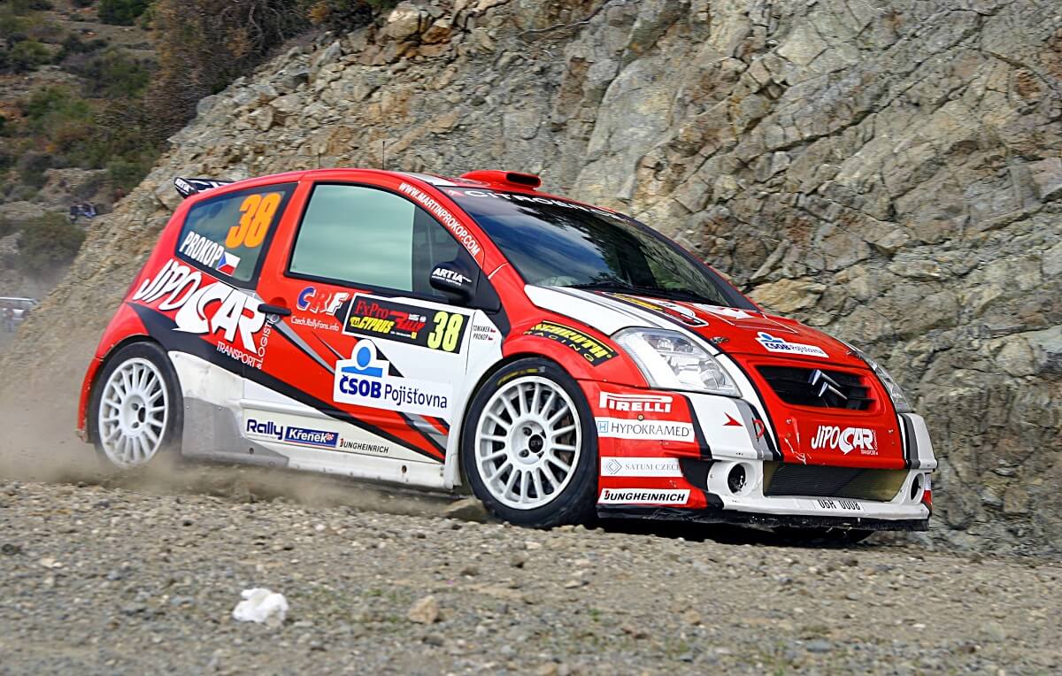 Martin Prokop driving the Citroën C2 S1600 in 2009