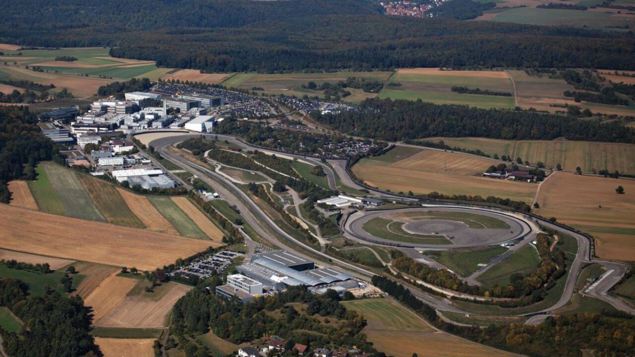 Aerial view of the Weissach Development Center