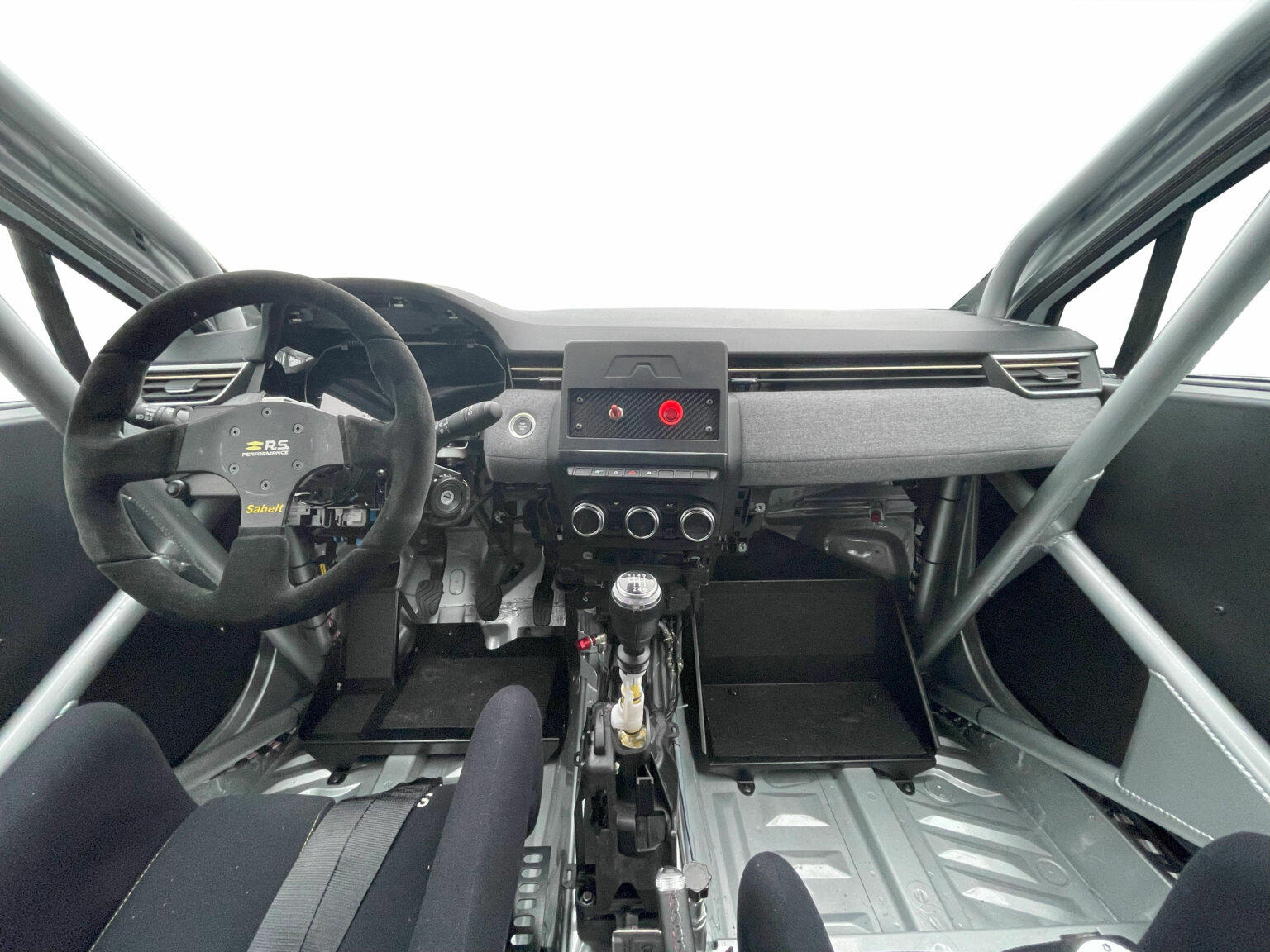 Photo of the interior of a Renault Clio Rally6