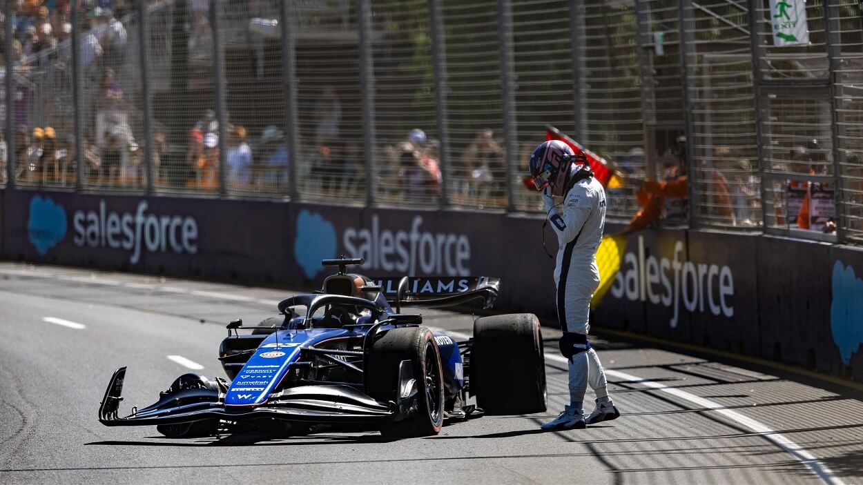 Albon in 2024 after his crash at the Australian GP