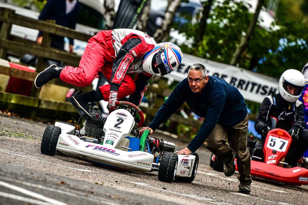 Push-starting a kart