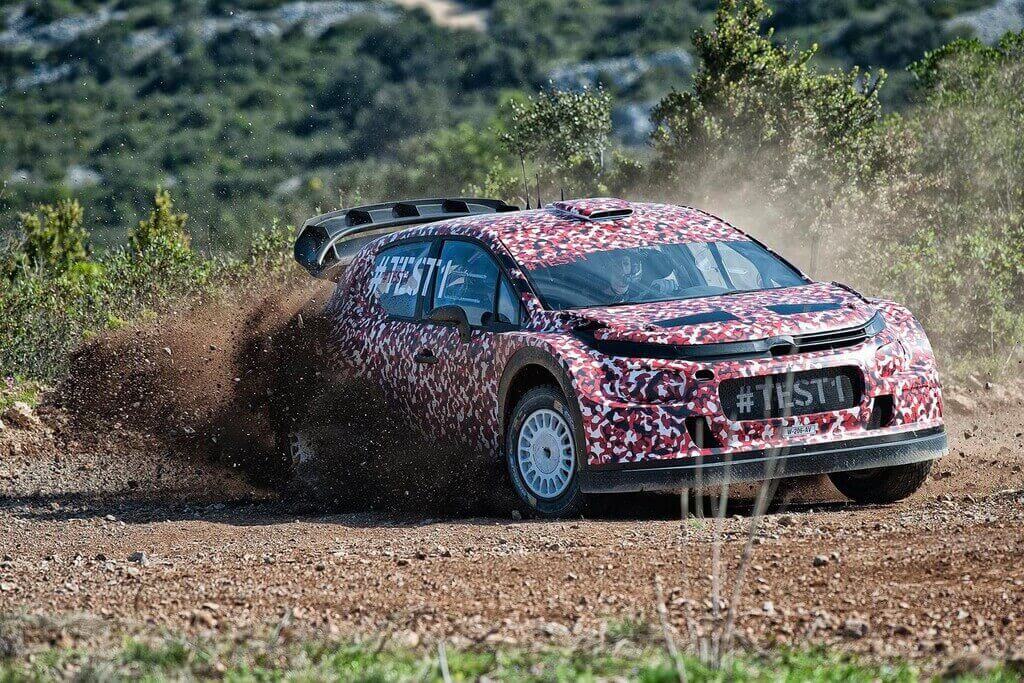 Citroën WRC test on dirt - Domaine Château de Lastours