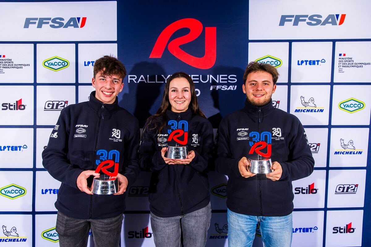 Les 3 finalistes de l'opération Rallye Jeunes 2024 de la FFSA