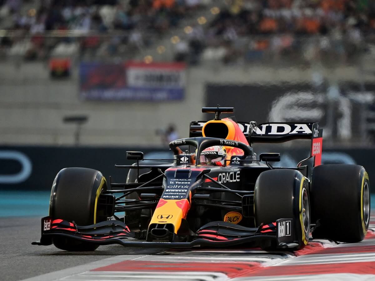 Max Verstappen driving his 2021 F1 car